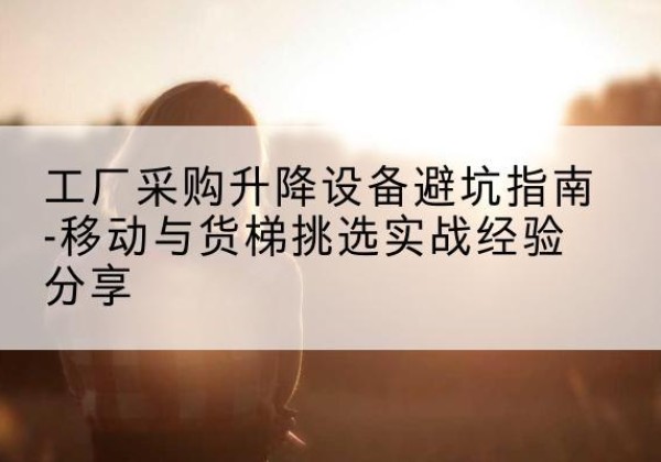 定结移动式升降机怎么选-工厂采购升降设备避坑指南-移动与货梯挑选实战经验分享